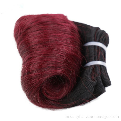 Wholesale Raw Unprocessed Afro body Virgin Remy Human Hair  Brazilian Human Hair T1b/99j 4pcs